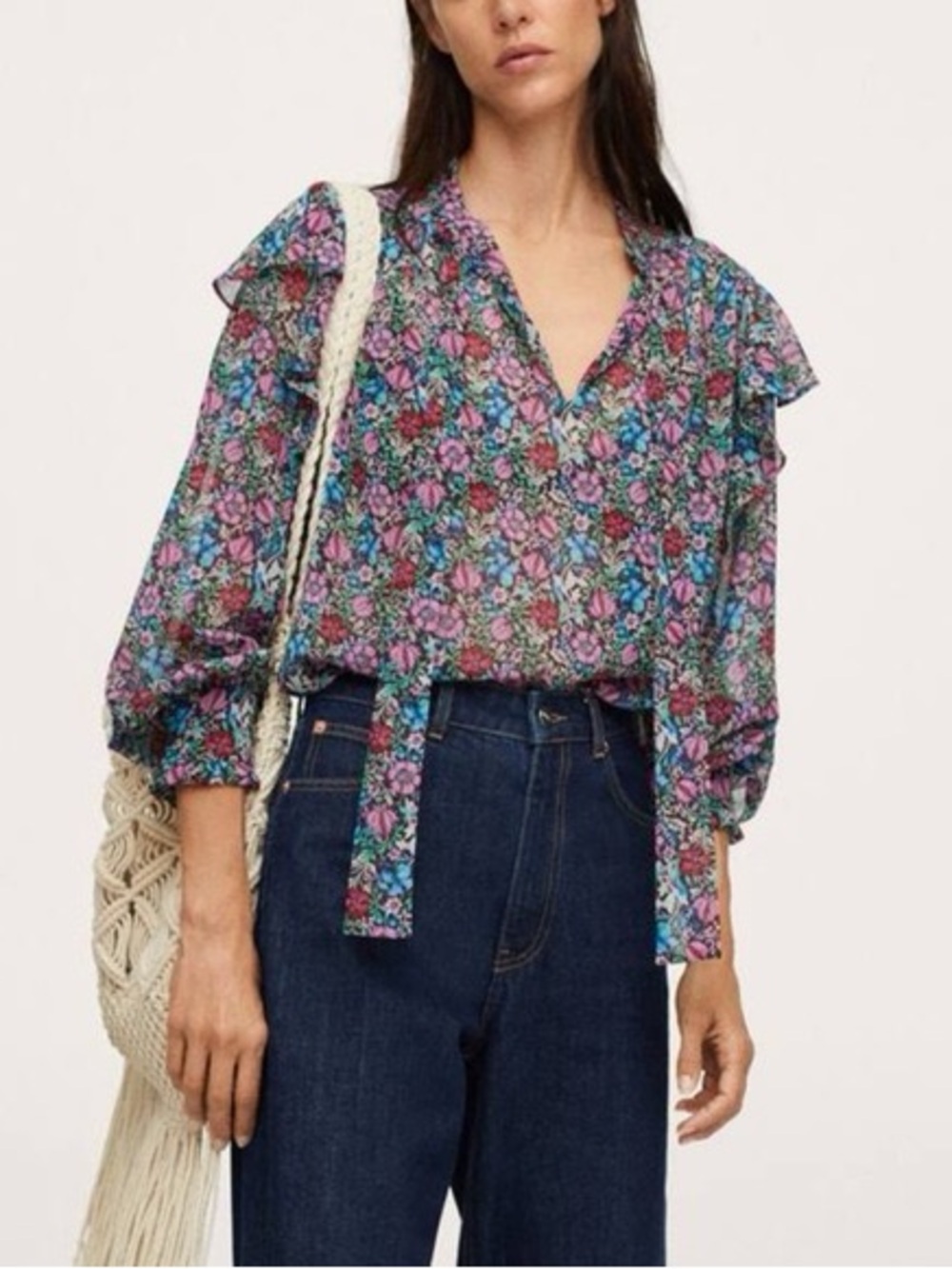 Mango Floral blouse